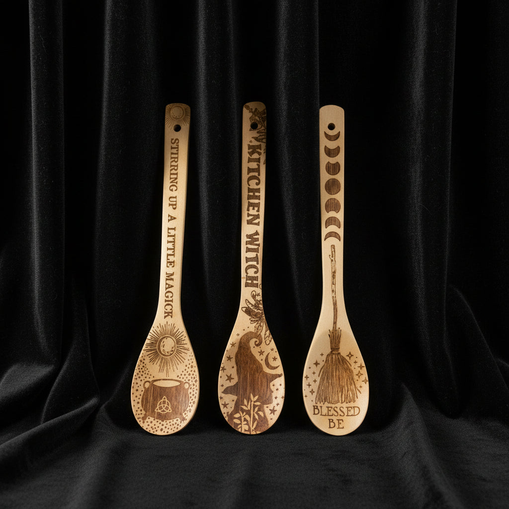 Witchy Bamboo Wooden Spoon