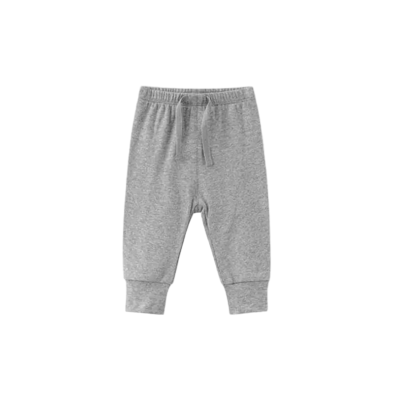 Gray baby pants on a white background