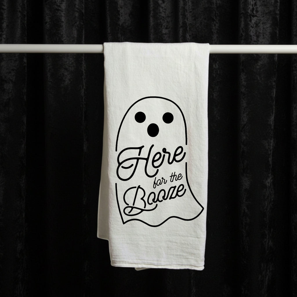 Here for the Booze Tea Towel - Lucky Girl Gifts