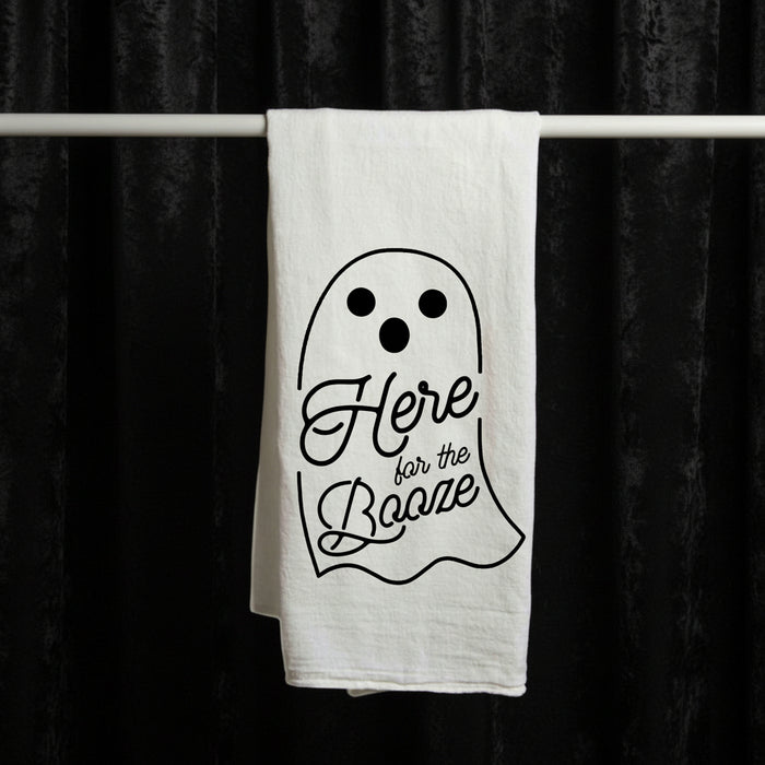 Here for the Booze Tea Towel - Lucky Girl Gifts
