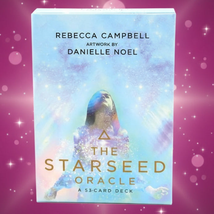 The Starseed Oracle card deck packaging with artwork by Danielle Noel on a white background