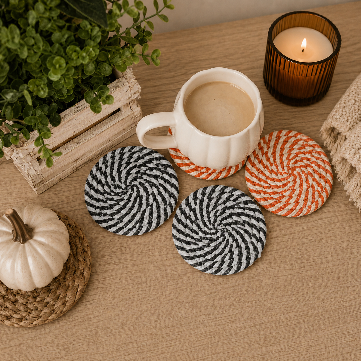 Fall Fabric Coasters - Lucky Girl Gifts
