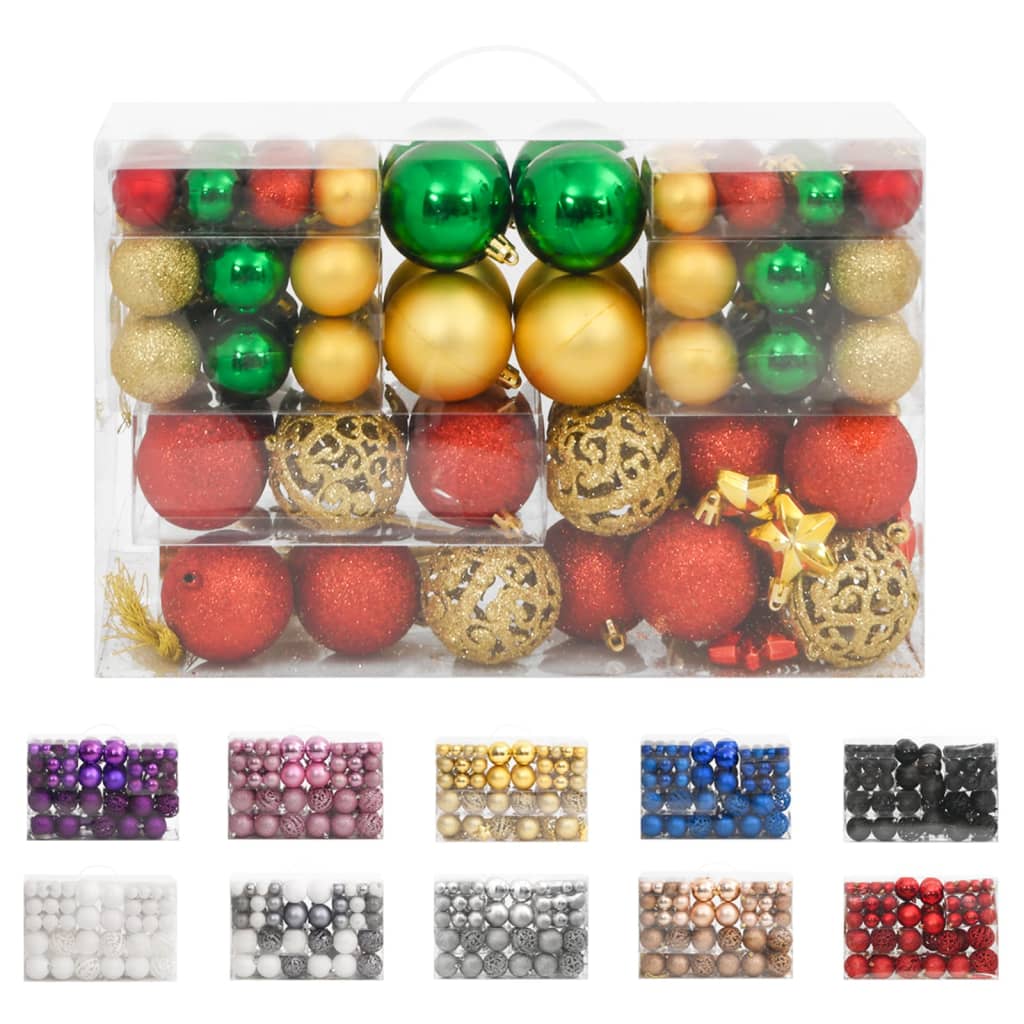 vidaXL Christmas Decoration Christmas Bauble Set Ball Ornament Polystyrene-5