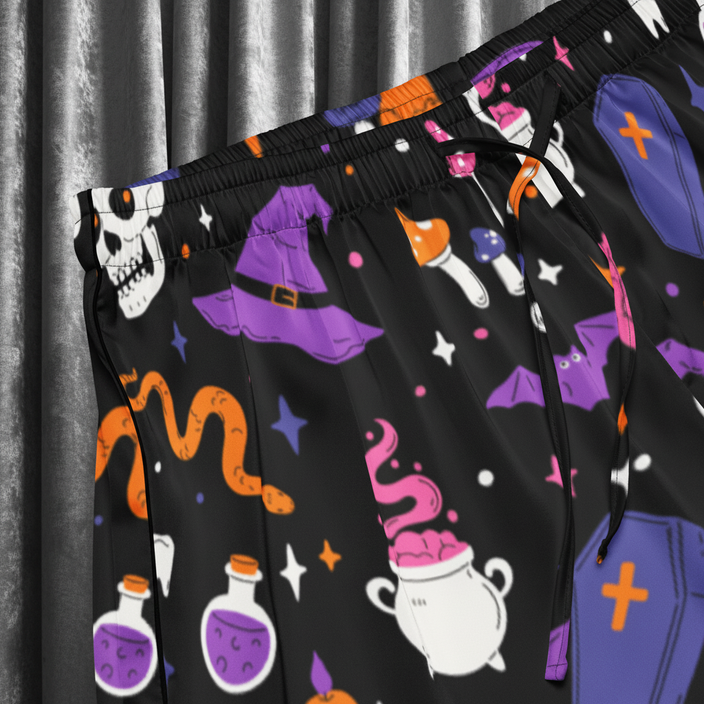 Witch's Whimsy Silky Pajama Shorts - Lucky Girl Gifts