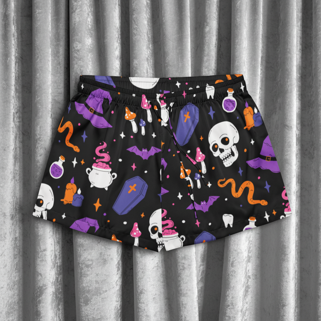 Witch's Whimsy Silky Pajama Shorts - Lucky Girl Gifts