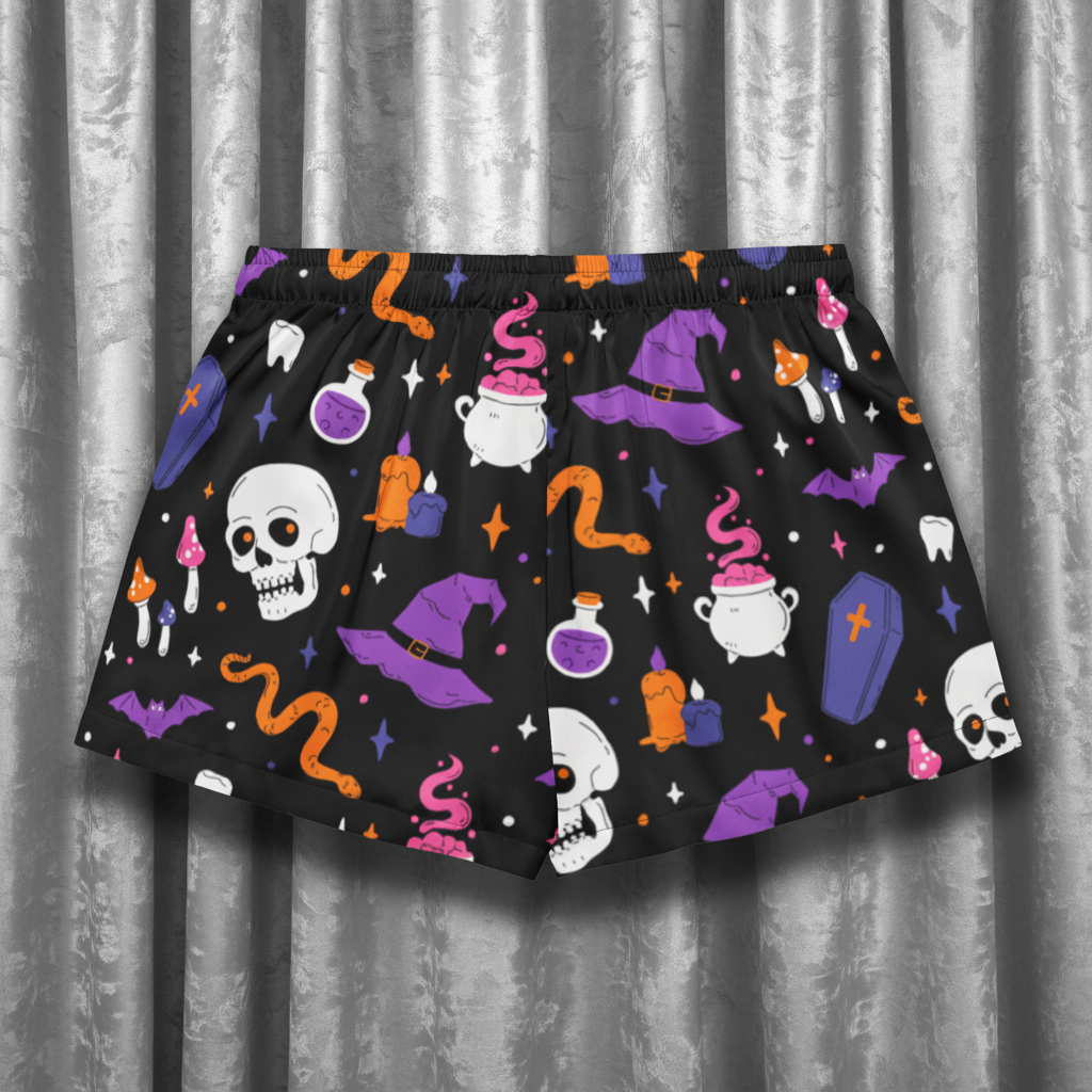Witch's Whimsy Silky Pajama Shorts - Lucky Girl Gifts