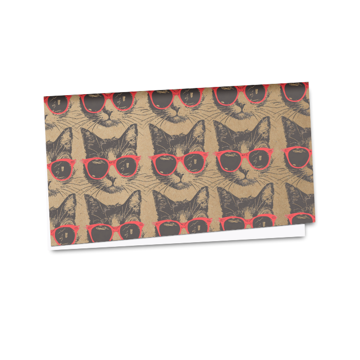 Cool Cat - Kraft Gift Wrap Paper