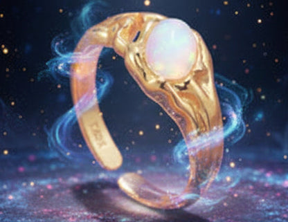 Moonstone Ring |  Minimalist | Silver or Gold | Enhancing Intuition - Lucky Girl Gifts