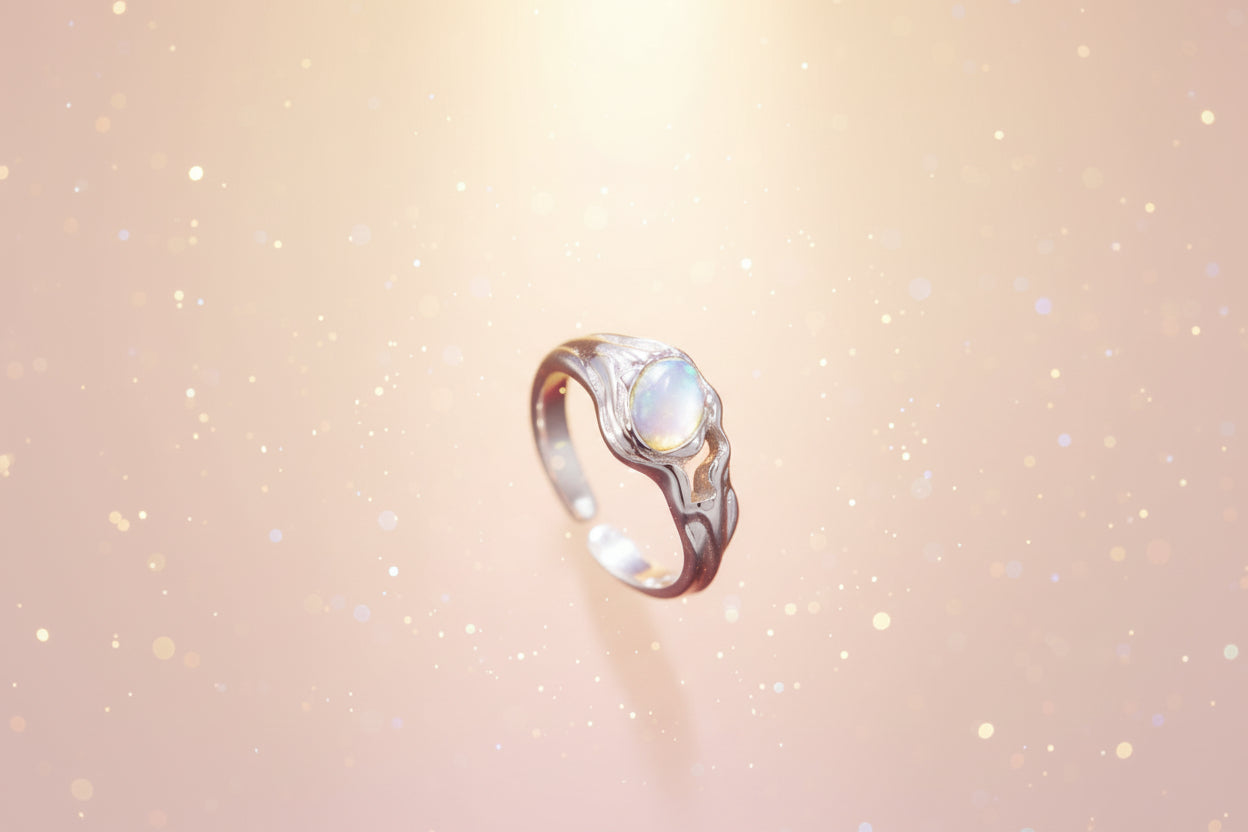 Minimalist Moon stone Ring-2